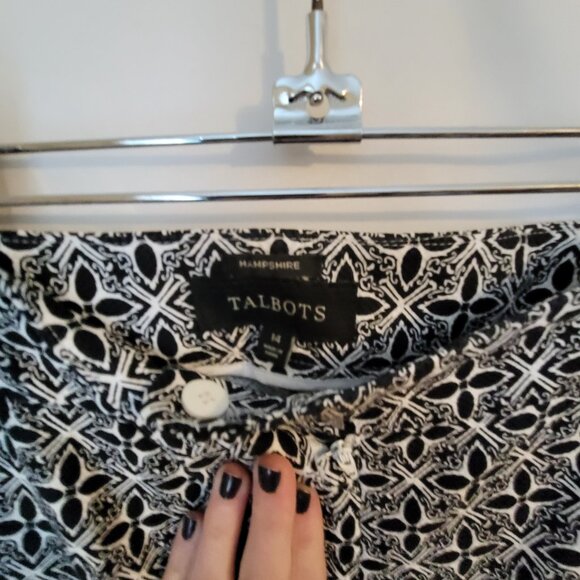 Women's Talbots 14 Pants Black White Hampshire - Picture 3 of 3